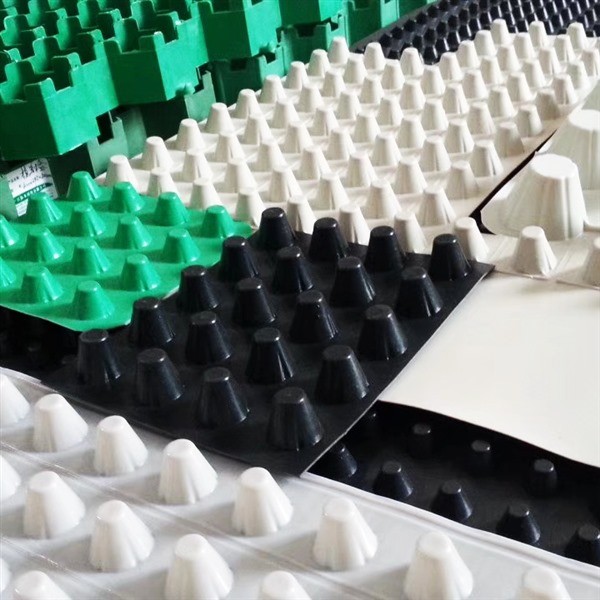 Plastic drainage board