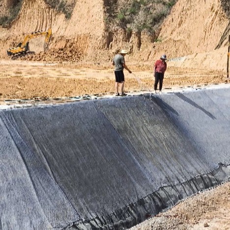Fish pond slope protection Cement blanket